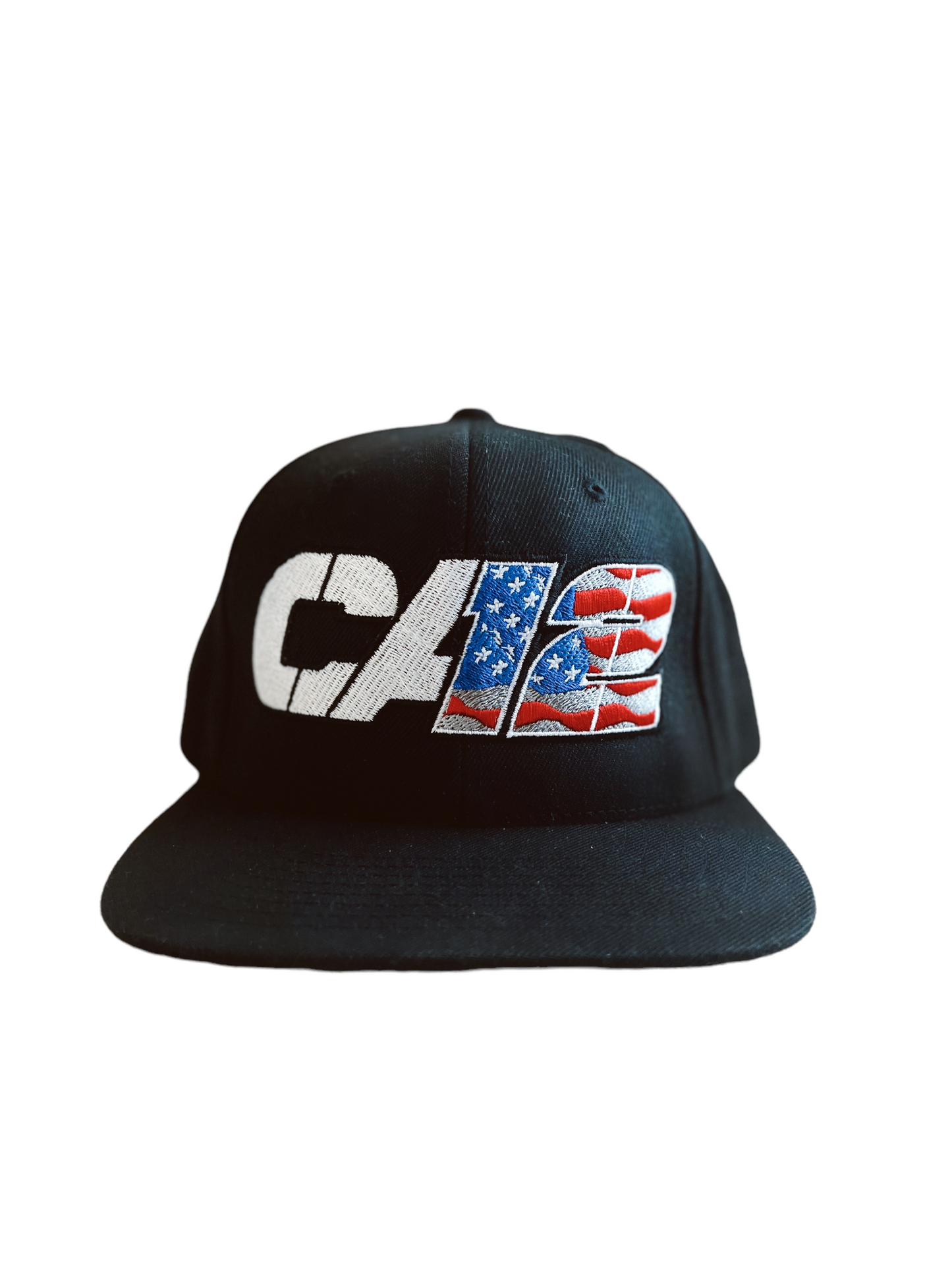 CA12 Black Snapback Hat