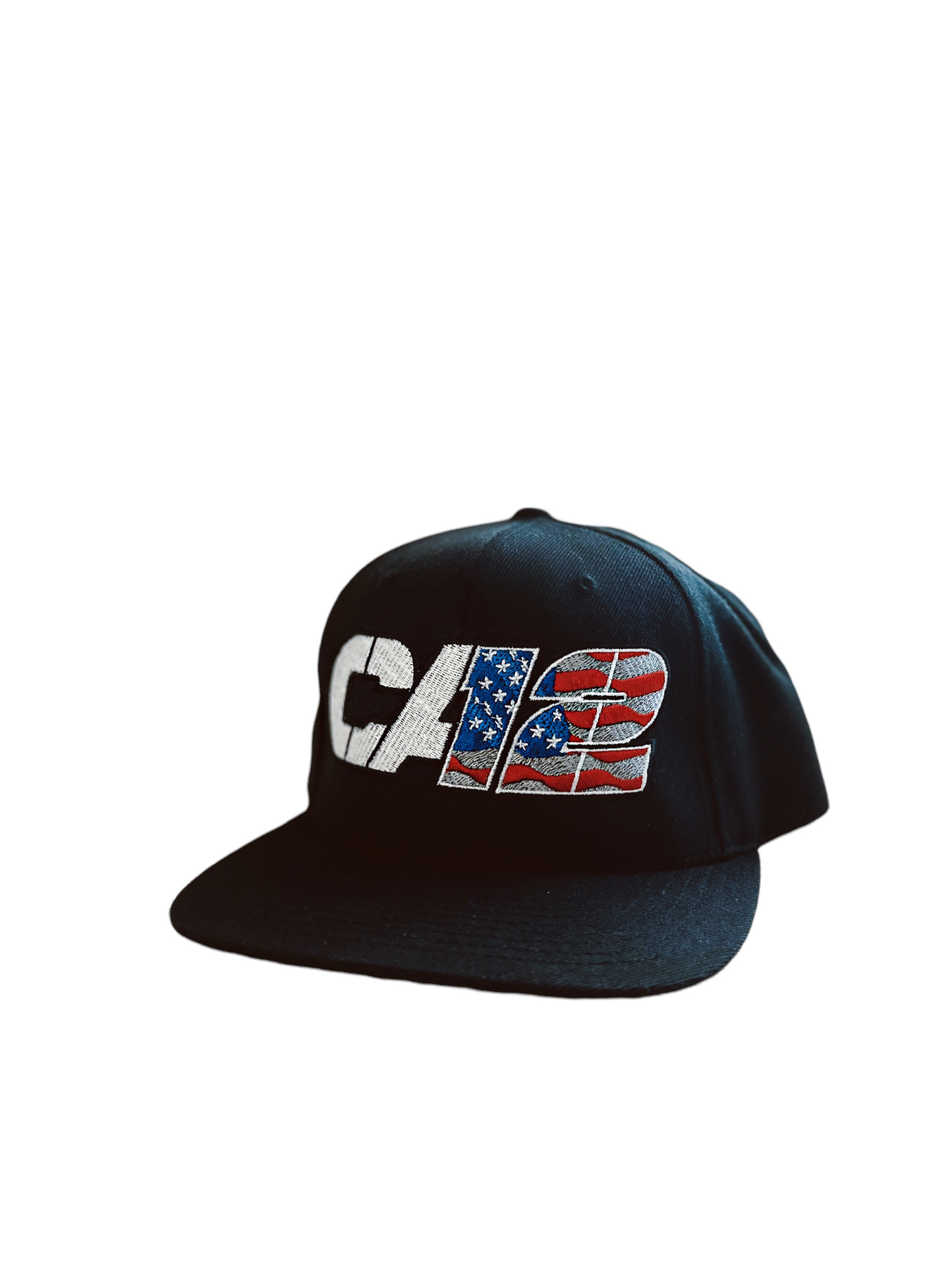 CA12 Black Snapback Hat